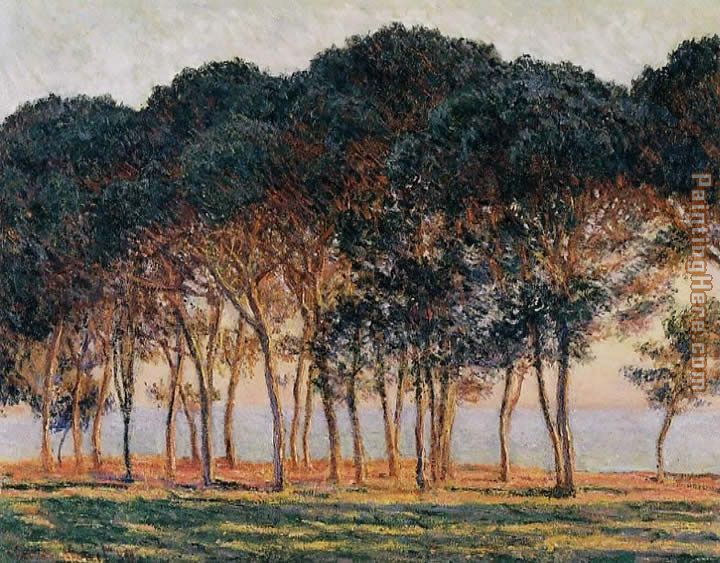 Under the Pine Trees at the End of the Day painting - Claude Monet Under the Pine Trees at the End of the Day art painting